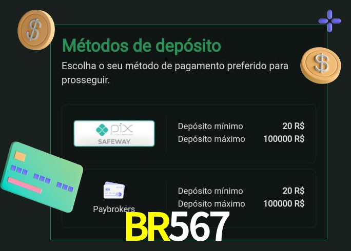 O cassino BR567bet oferece uma grande variedade de métodos de pagamento